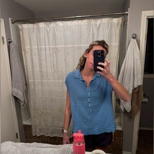 BDG Abel Slouchy Cap Sleeve Shirt